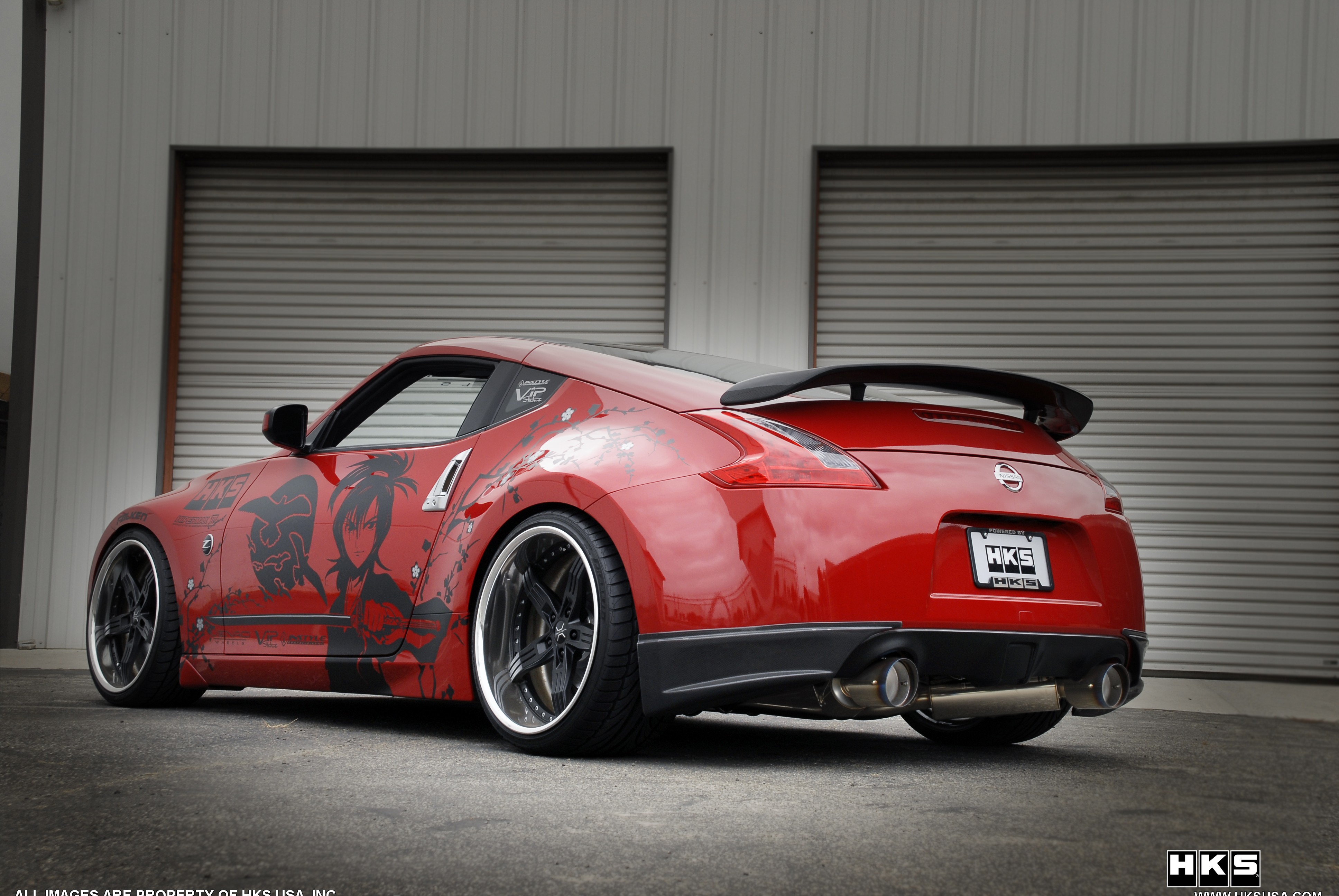 Nissan 370z hks dual hi power ti exhaust system #3